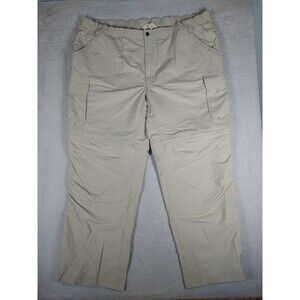 Ultimate Terrain Convertible Zip Off Pants Men's 2XL Beige Hiking Lightweight